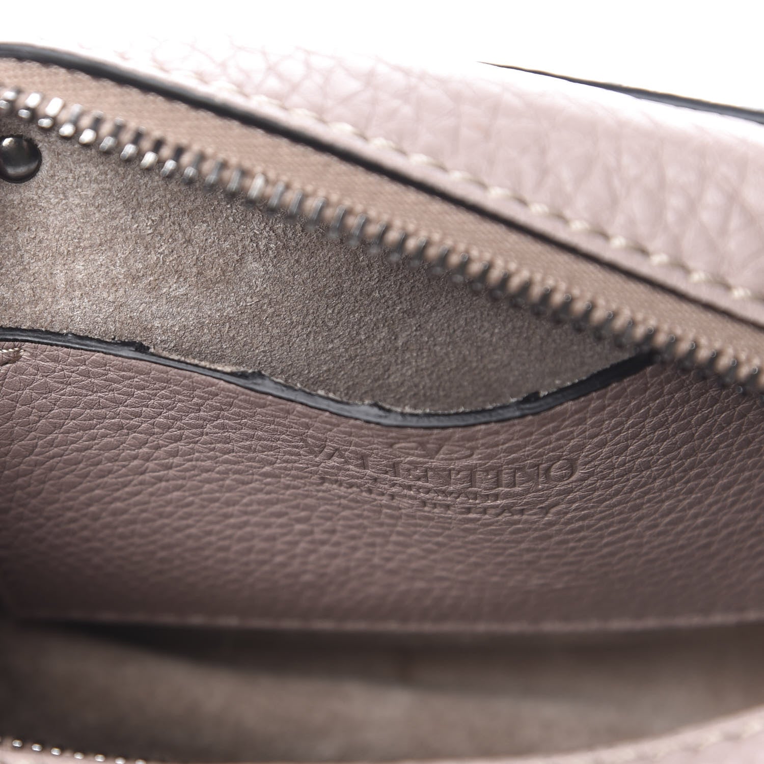 Valentino Garavani Grained Calfskin Small Rockstud Flap Pocket Camera Crossbody Bag Poudre 12 of 12