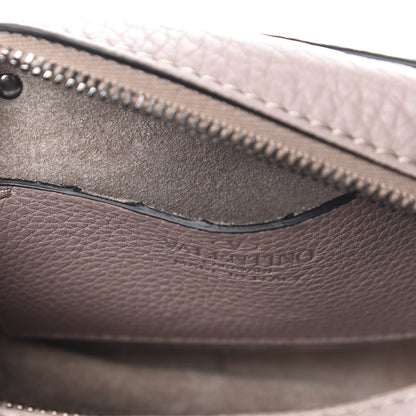 Valentino Garavani Grained Calfskin Small Rockstud Flap Pocket Camera Crossbody Bag Poudre 12 of 12