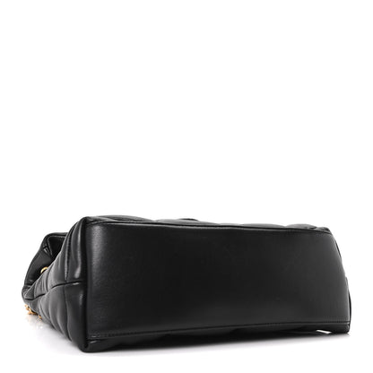 Saint Laurent Lambskin Quilted Small Loulou Puffer Monogram Chain Satchel Black 3 of 10