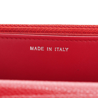 Chanel Caviar Quilted Wallet On Chain WOC Dark Red 7 of 8