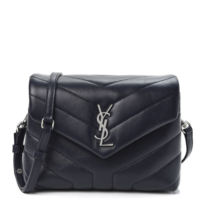Saint Laurent Calfskin Y Quilted Monogram Toy Loulou Chain Satchel Medium Blue 1 of 10