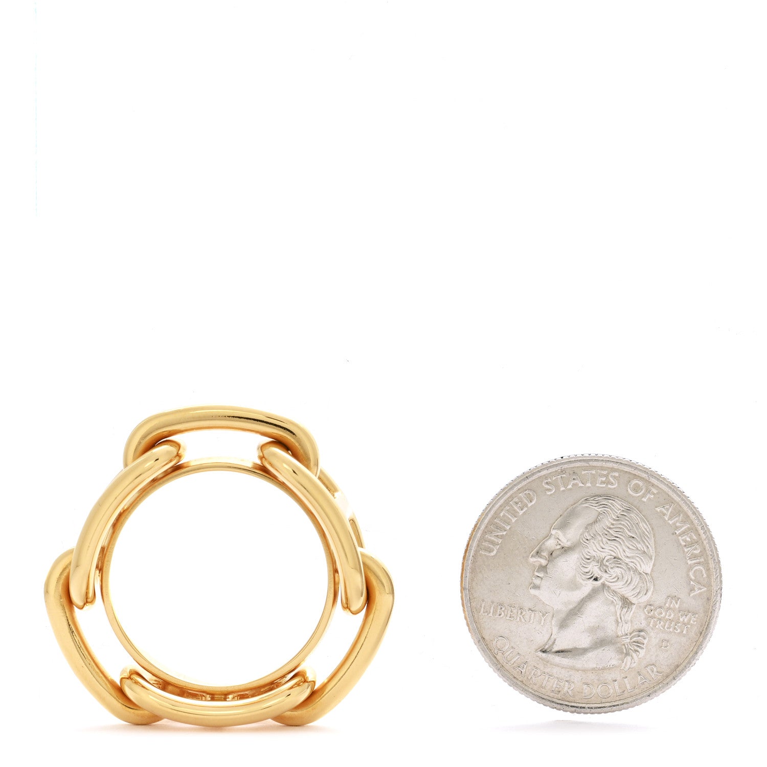 Hermes Permabrass Regate Scarf Ring Gold 2 of 4