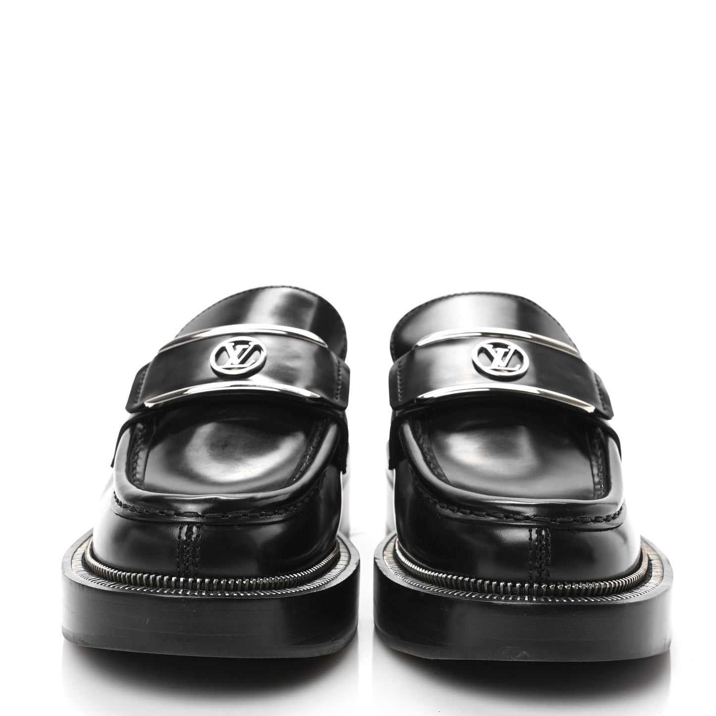 Smooth Calfskin LV Academy Loafers 36 Black
