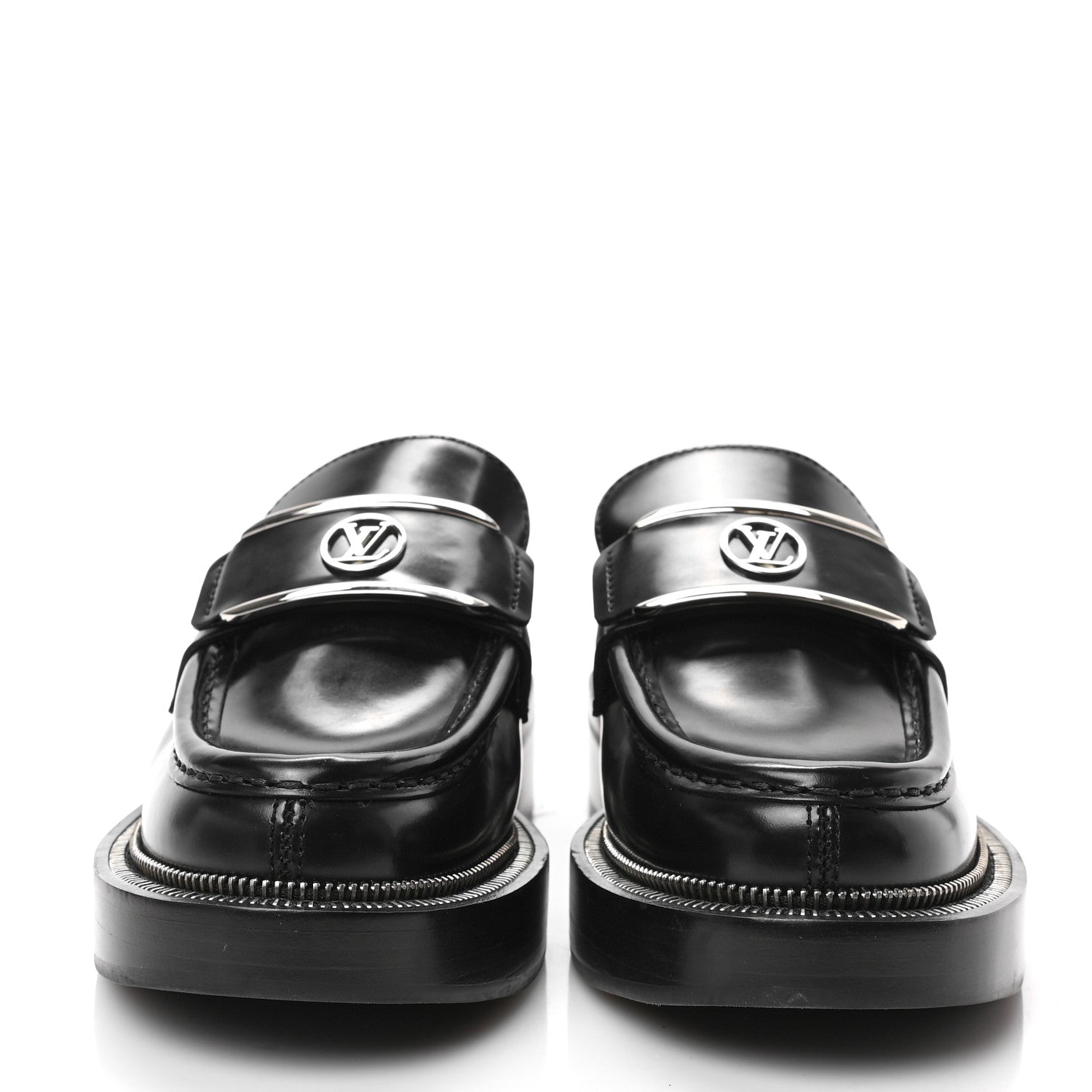 Louis Vuitton Smooth Calfskin LV Academy Loafers 36 Black 2 of 7