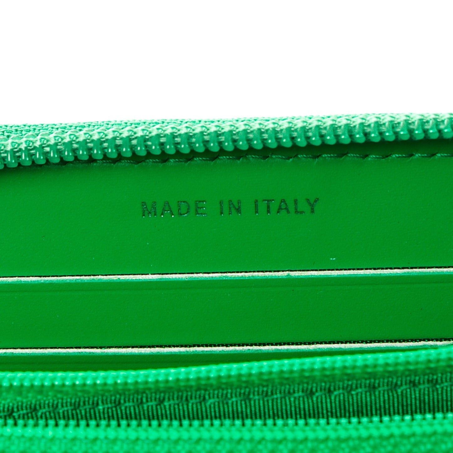 Patent Quilted Small Boy Zip Around Wallet Green