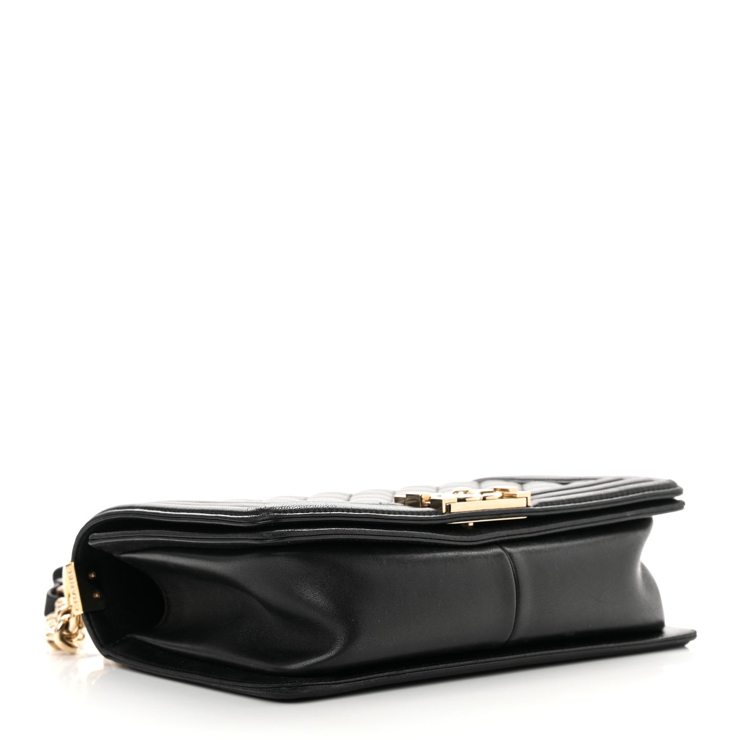 Lambskin Quilted Medium Boy Flap Black