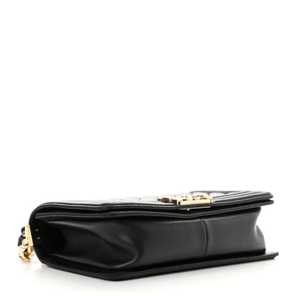 Chanel Lambskin Quilted Medium Boy Flap Black 4 of 15