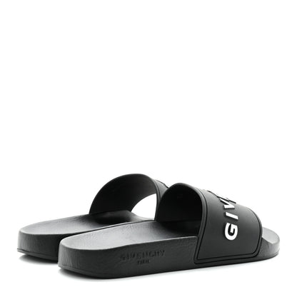 Givenchy Rubber Logo Pool Slide Sandals 37 Black 4 of 9