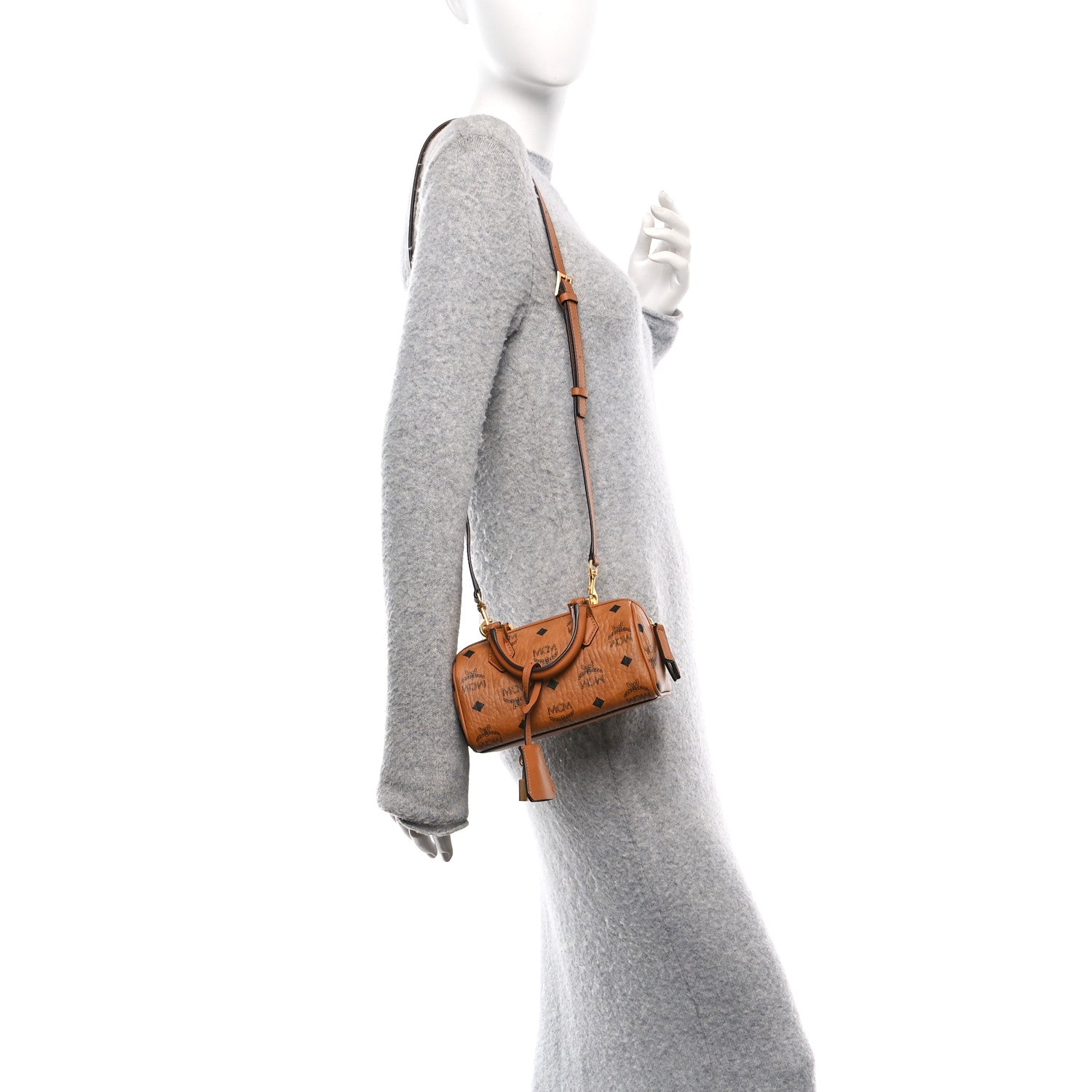 MCM Visetos Mini Ella Boston Bag Cognac 2 of 10