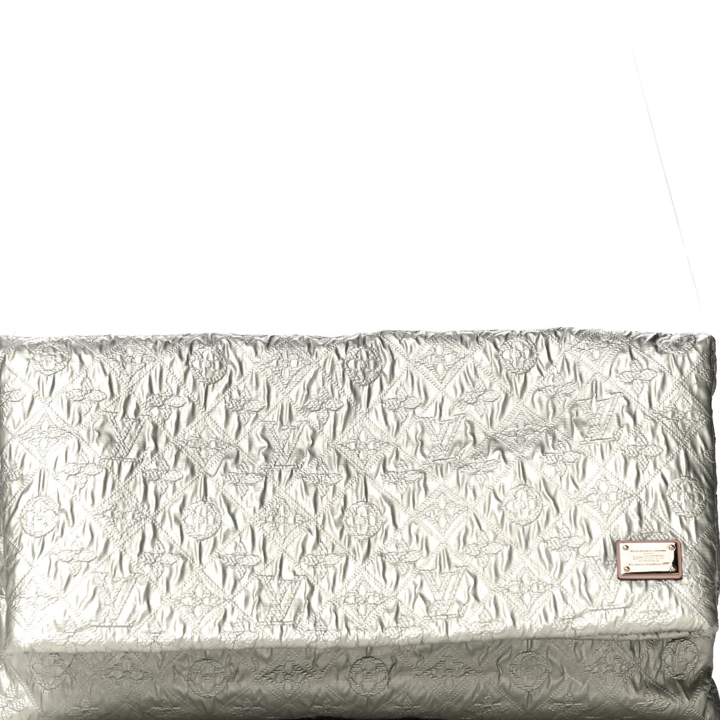 Jacquard Quilted Monogram Limelight Clutch GM Perle