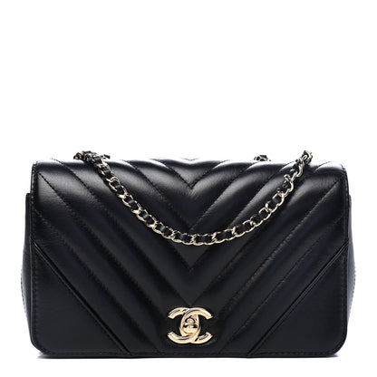 Chanel Calfskin Chevron Quilted Mini Statement Flap Black 1 of 4