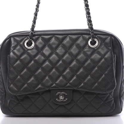 Chanel Caviar Quilted Travel Flap Tote Black 10 of 11