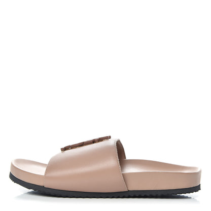 Saint Laurent Lambskin Joan Slide Sandals 35 Nude 1 of 11
