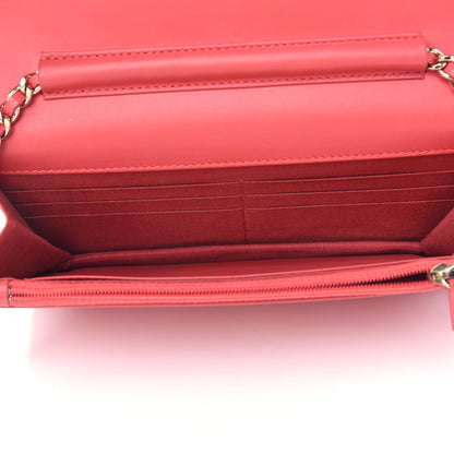 Chanel Caviar Timeless CC Wallet On Chain WOC Coral 5 of 9