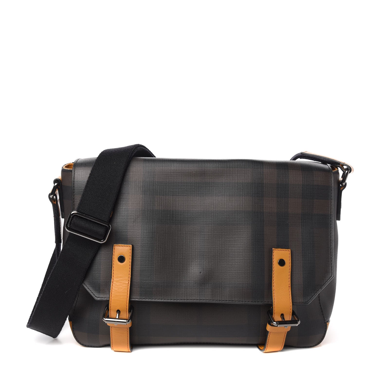 Burberry Smoked Check Medium Messenger Bag Brown 1 of 13