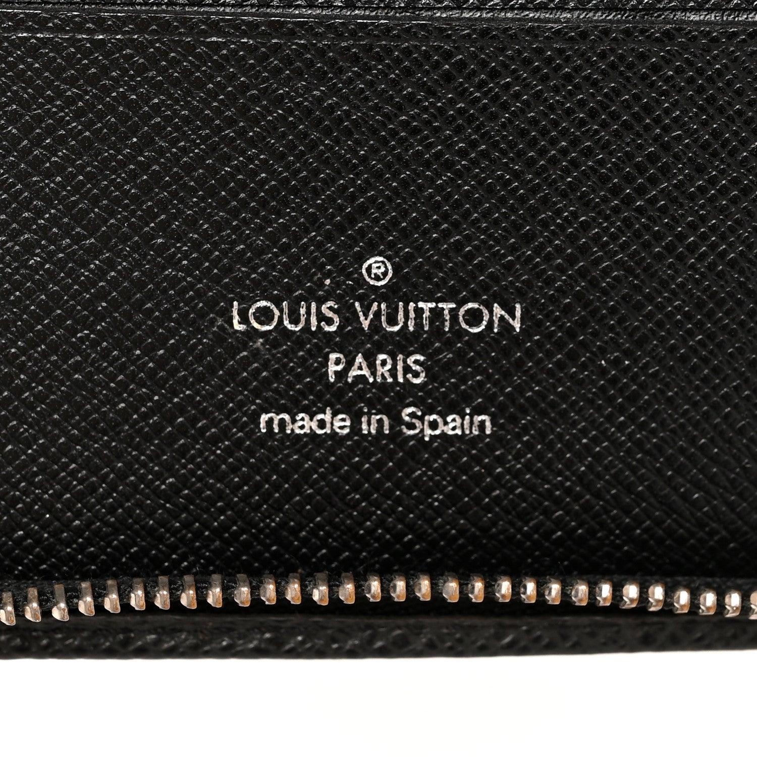 Louis Vuitton Taiga Zip Wallet Black 7 of 9