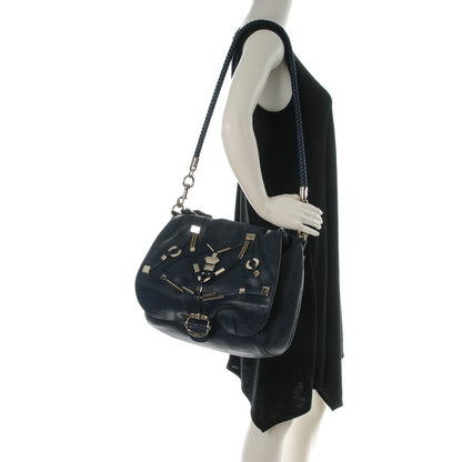 Gucci Calfskin Large Techno Horsebit Flap Blue 2 of 7