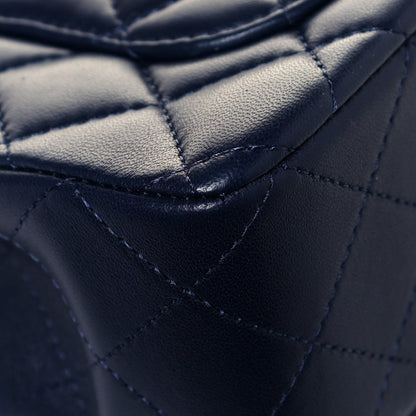 Chanel Lambskin Quilted Mini Top Handle Rectangular Flap Navy Blue 11 of 12