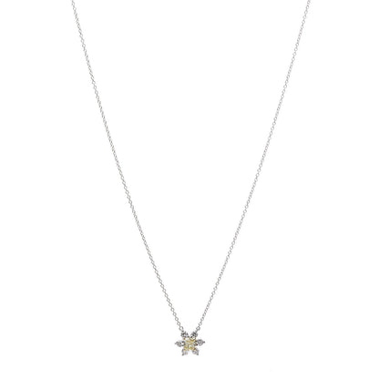 Tiffany Platinum 18K Yellow Gold Diamond Fancy Yellow Diamond Buttercup Necklace 1 of 7