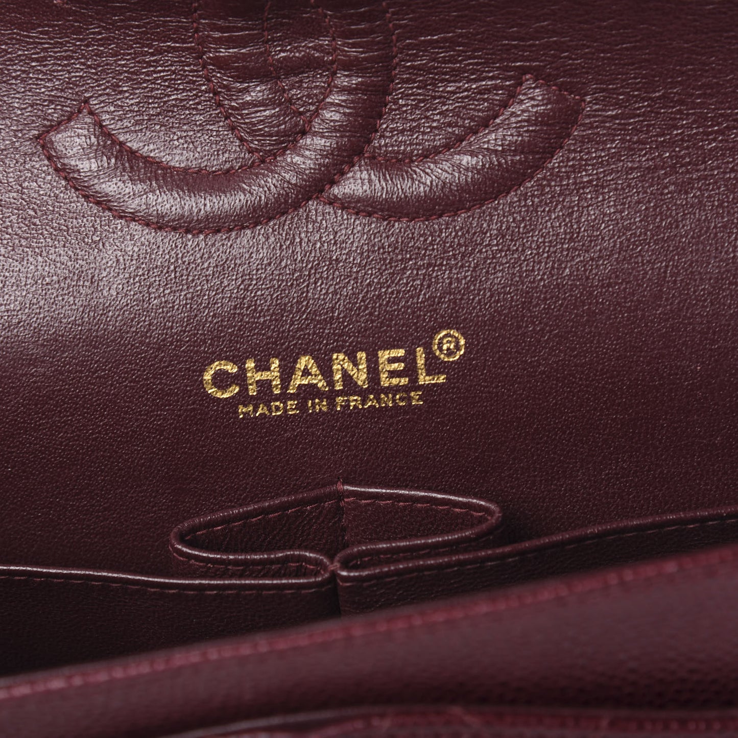 Caviar Quilted Medium Double Flap Bordeaux