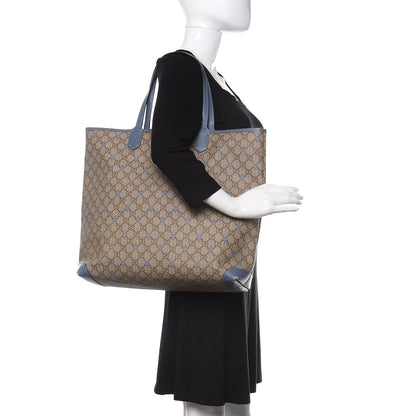 Gucci GG Supreme Stars Tote Blue 2 of 12