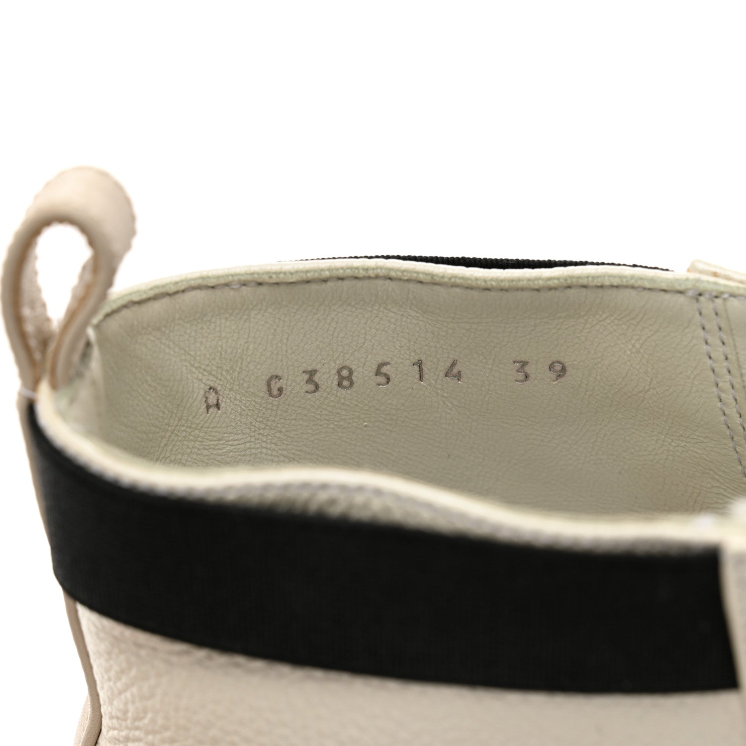 Chanel Pearly Calfskin Patent Calfskin Quilted Lace Up Boots 39 White Light Gray Black 7 of 9