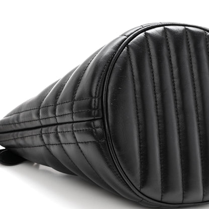 Burberry Lambskin Quilted Small Crescent Lola Bag Black 8 of 9