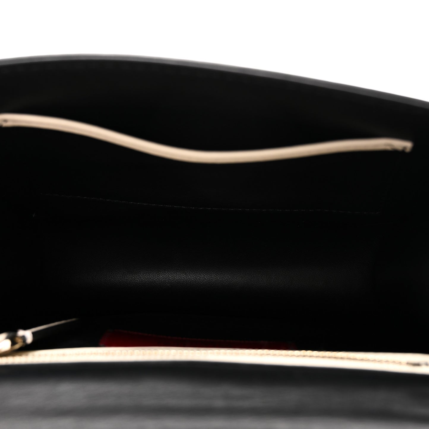 Vitello Small Glam Lock Rockstud Flap Red Ivory Black