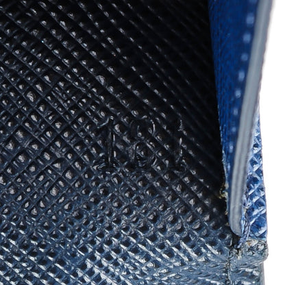 Prada Saffiano Bi-Color Envelope Wallet Baltico Bluette 7 of 7
