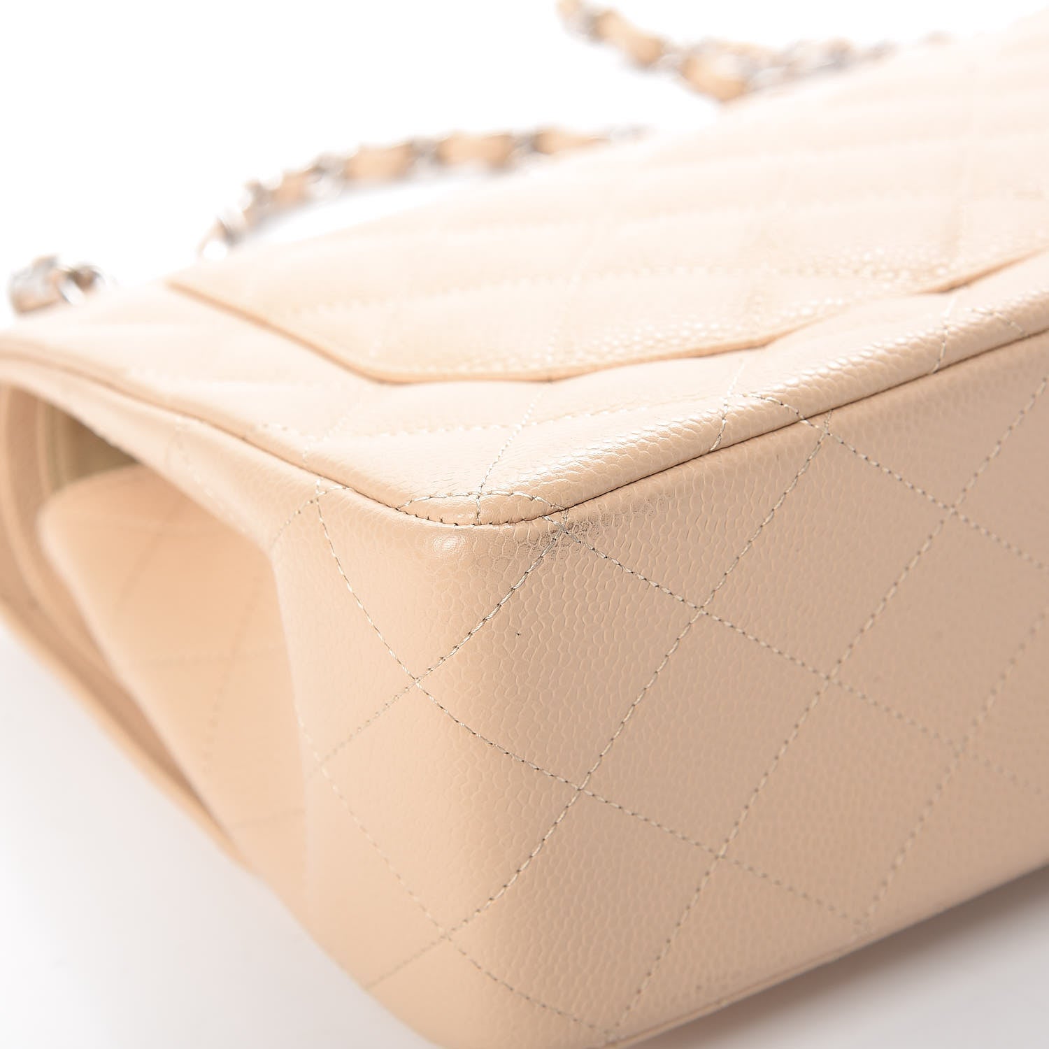 Chanel Caviar Quilted Jumbo Double Flap Beige Clair 13 of 13