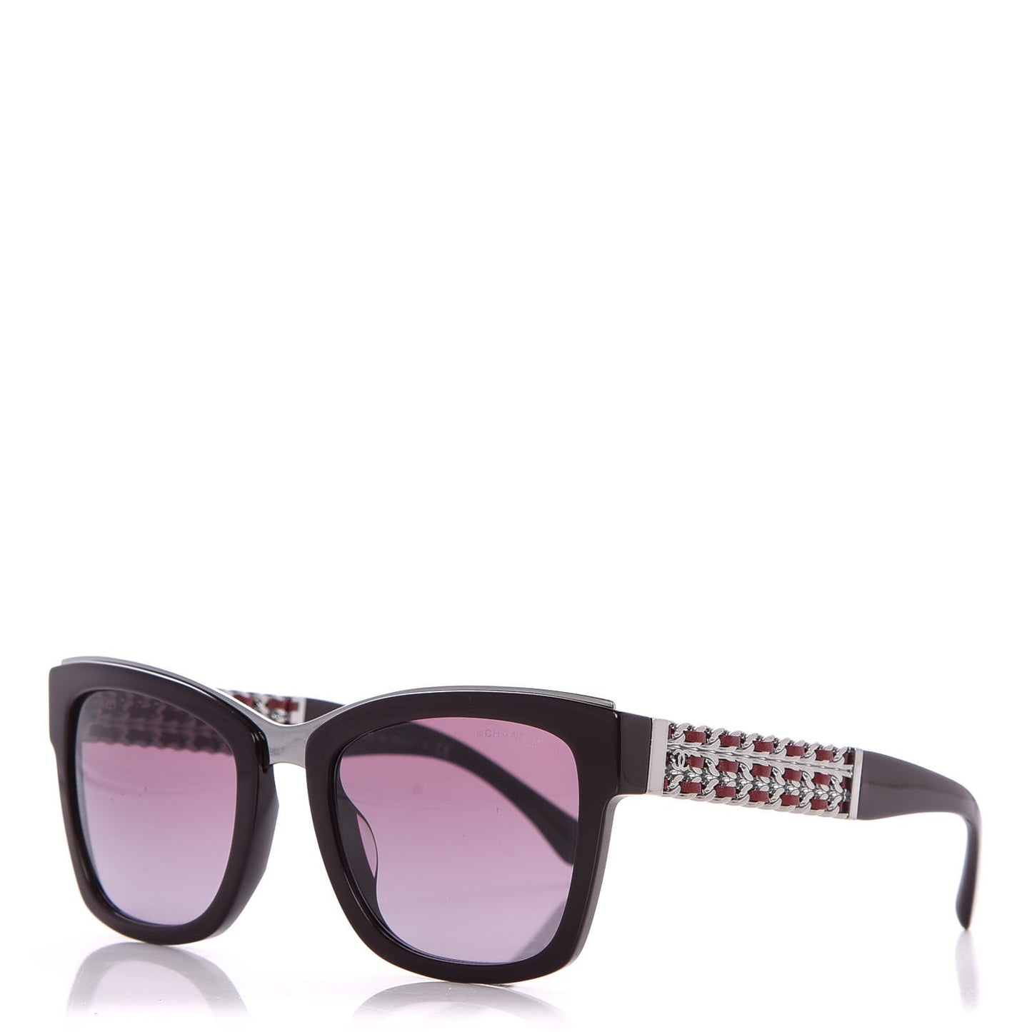 Square Chain Sunglasses 5362-Q-A Burgundy