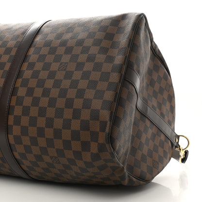 Louis Vuitton Damier Ebene Keepall Bandouliere 55 10 of 10
