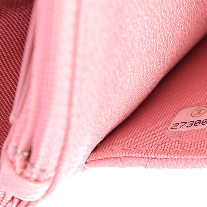 Chanel Iridescent Caviar Quilted Wallet on Chain WOC Rose Pink 8 of 12
