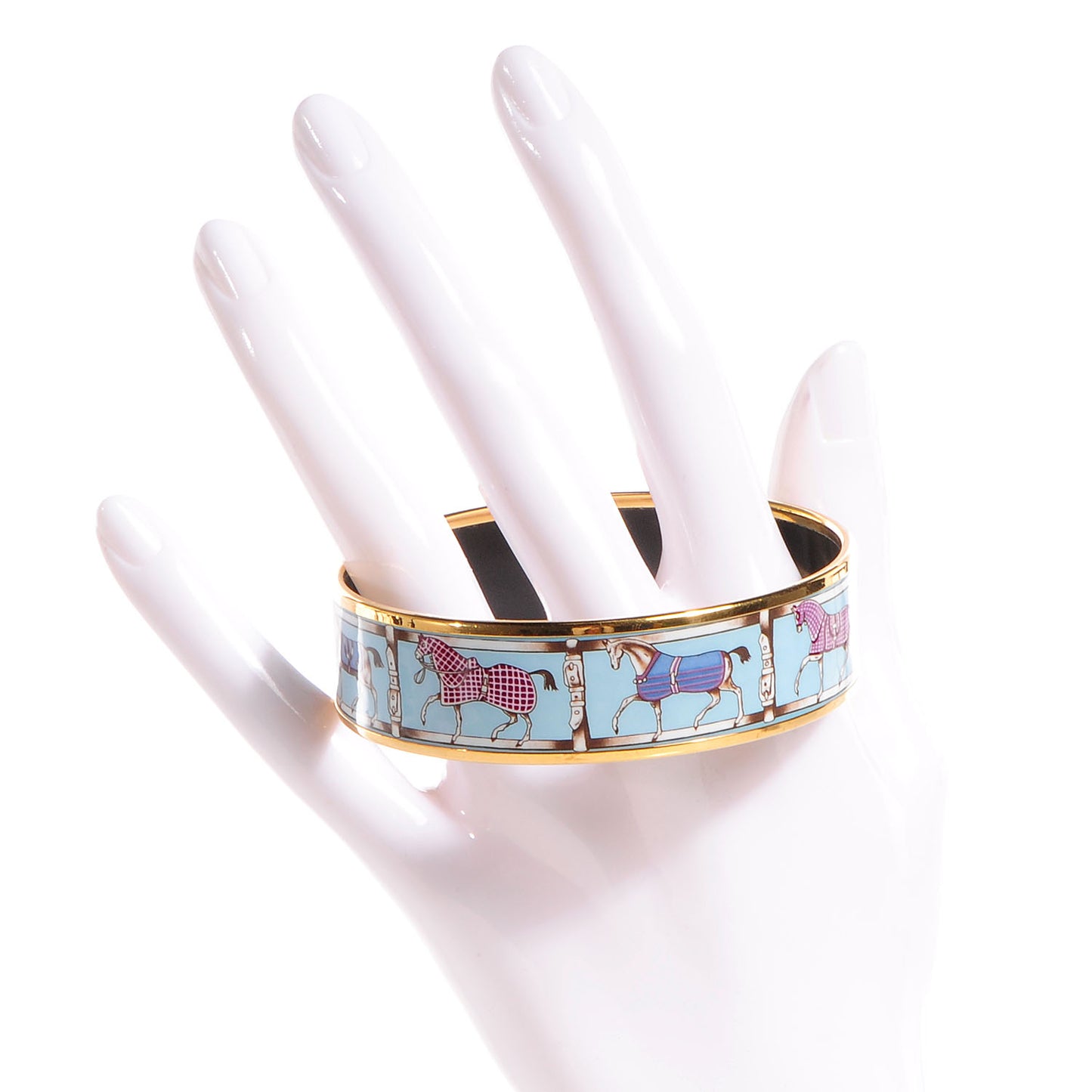 Enamel Printed Tenues Et Couvertures Wide Bracelet 70