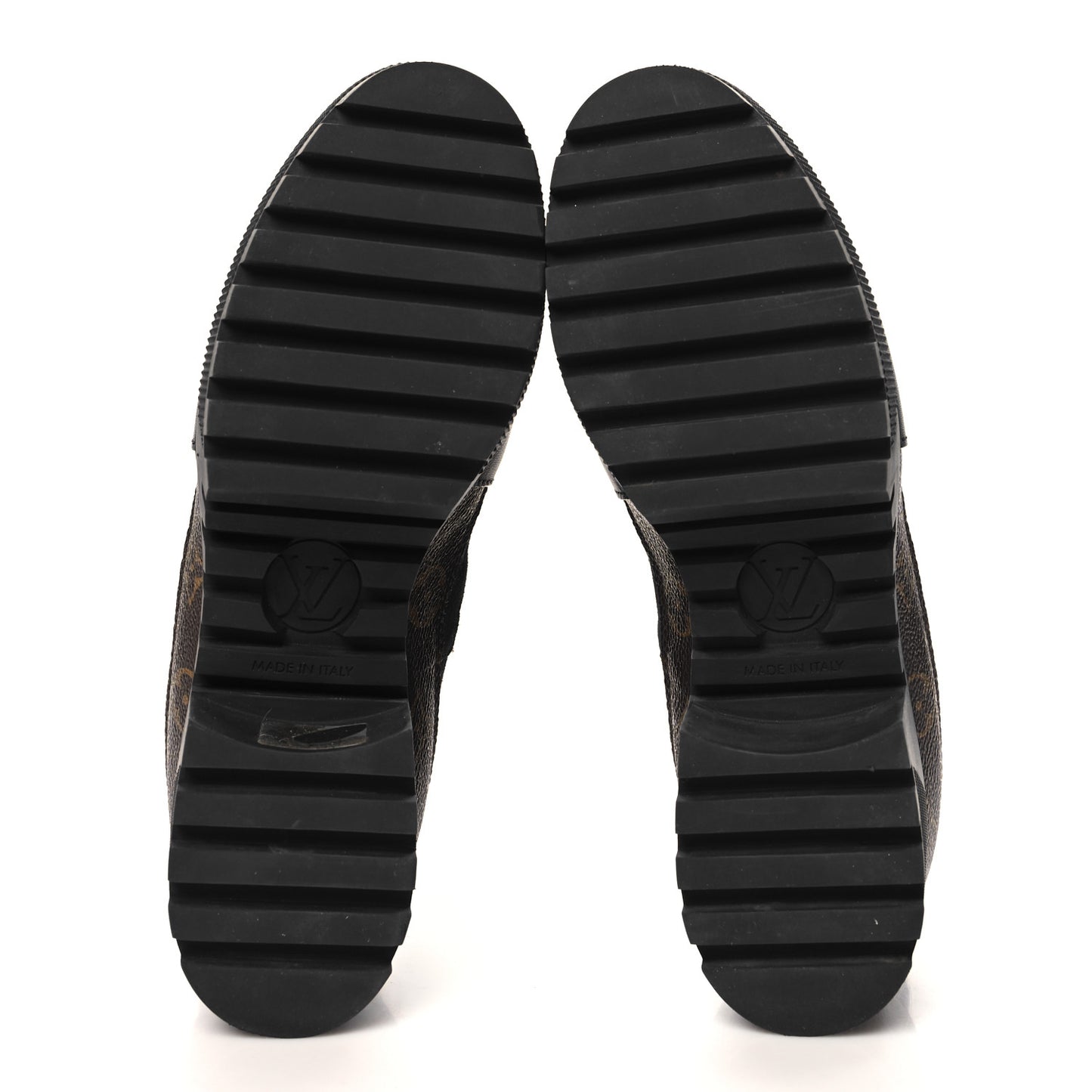Suede Calfskin Monogram Laureate Platform Desert Boots 41 Black