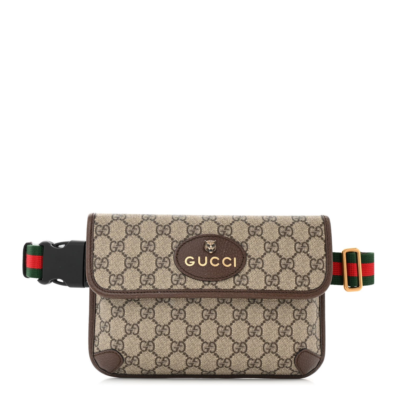 Gucci GG Supreme Monogram Neo Vintage Web Belt Bag Brown 1 of 12