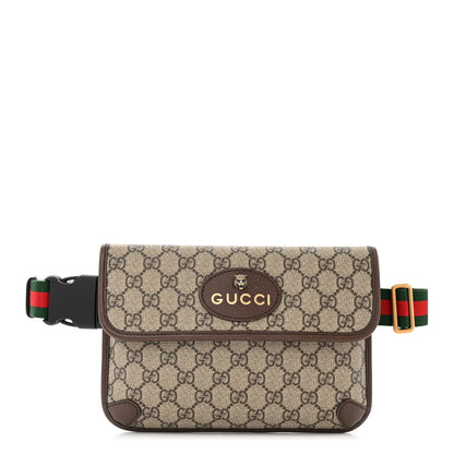 Gucci GG Supreme Monogram Neo Vintage Web Belt Bag Brown 1 of 12