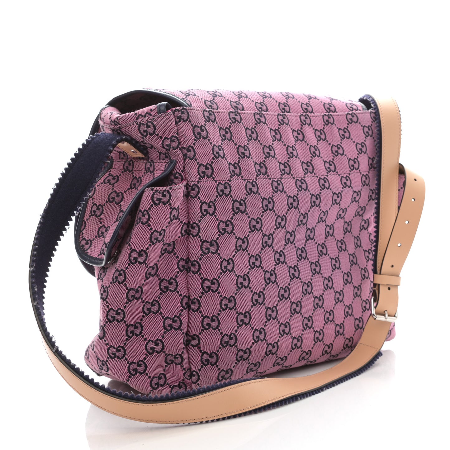 Monogram Multicolor Diaper Bag Pink Blue