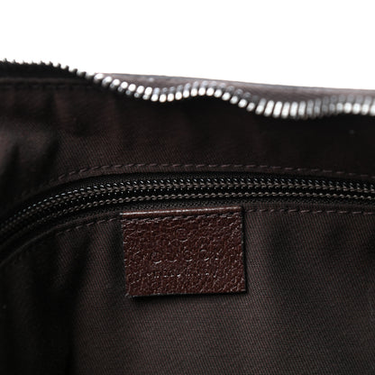 Gucci Monogram Web Medium Half Moon Hobo Dark Brown 6 of 10