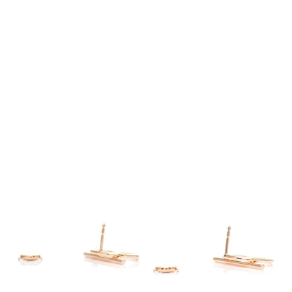 Hermes 18K Rose Gold MM Echappee Earrings 3 of 5