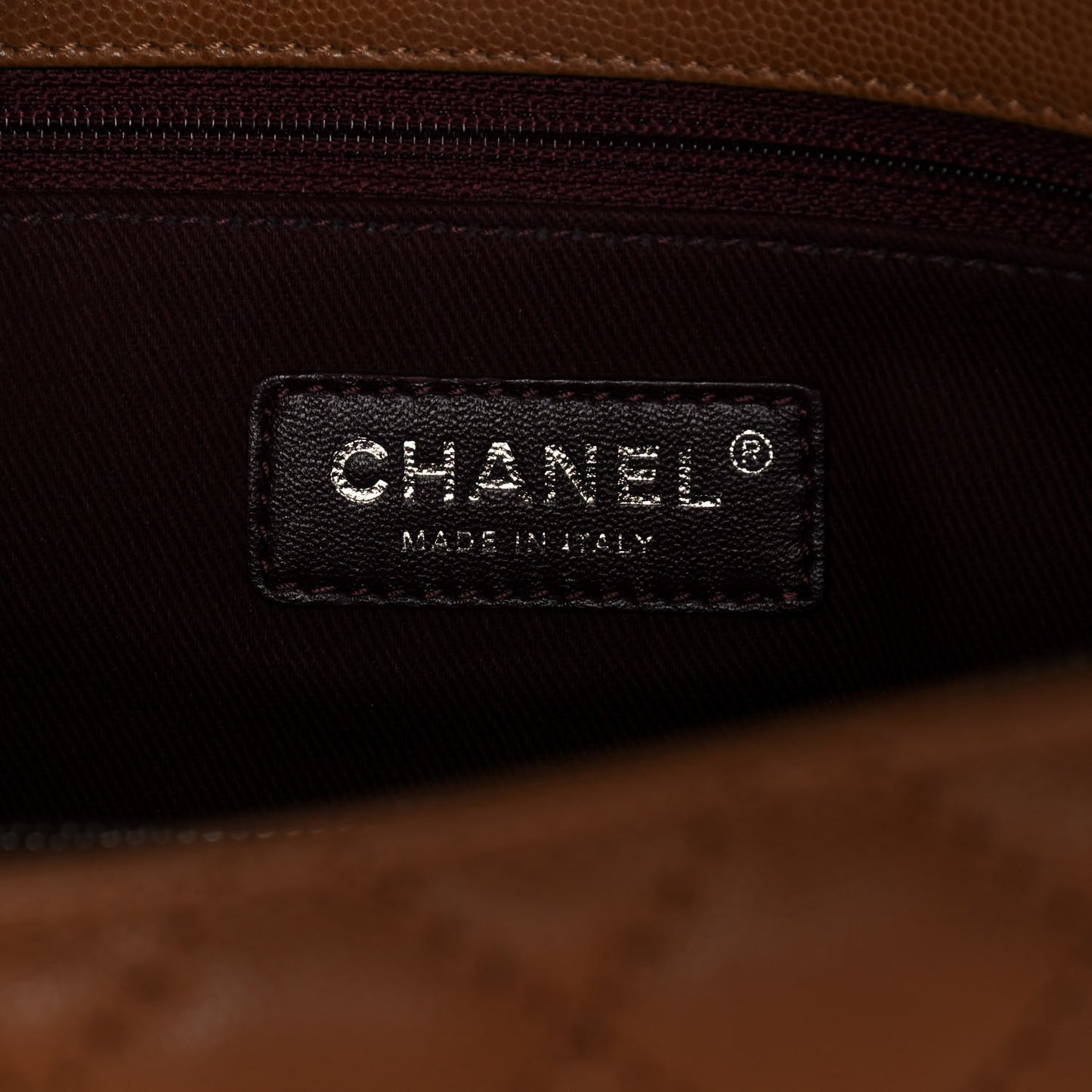 Caviar Quilted Medium Coco Handle Flap Camel