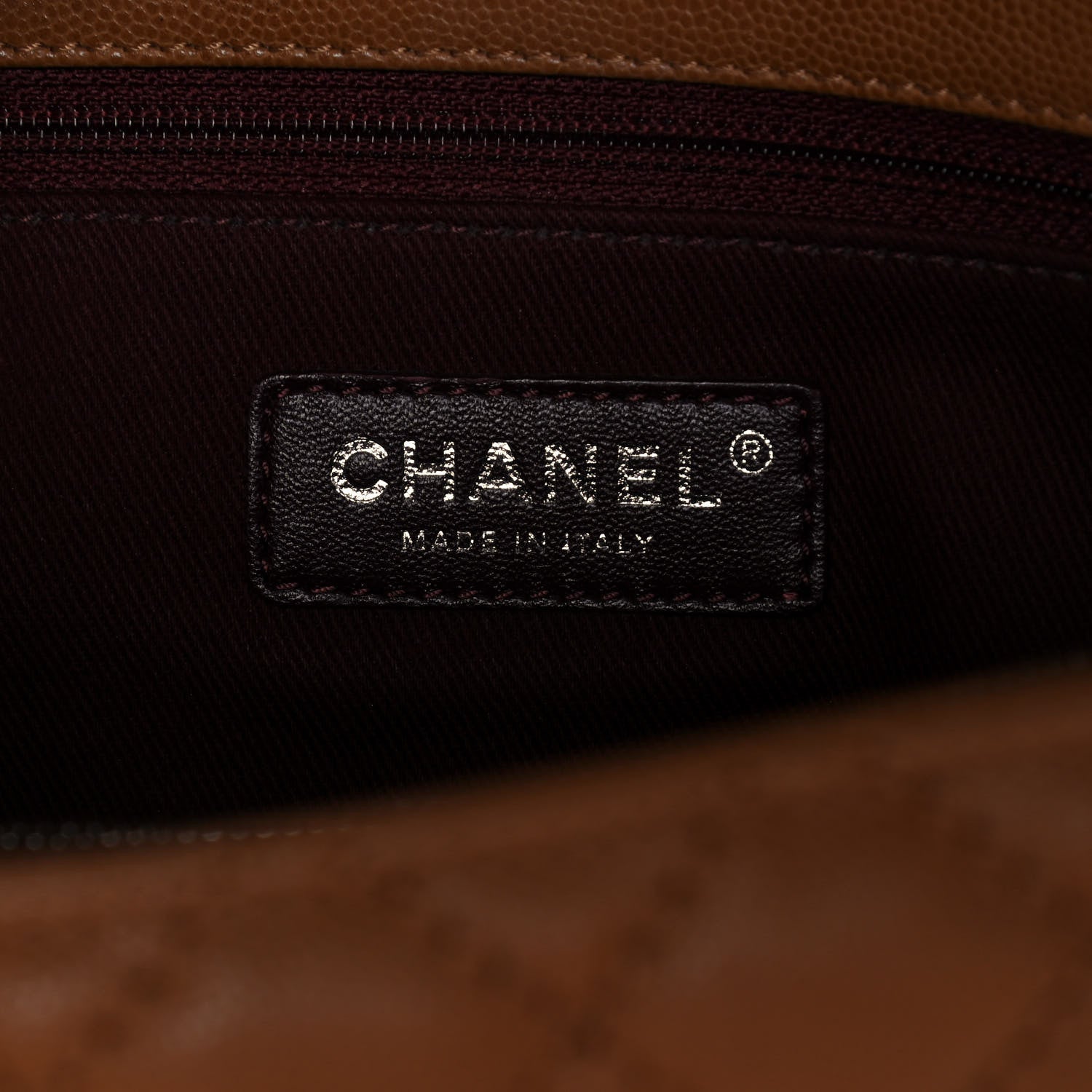 Chanel Caviar Quilted Medium Coco Handle Flap Camel 5 of 12
