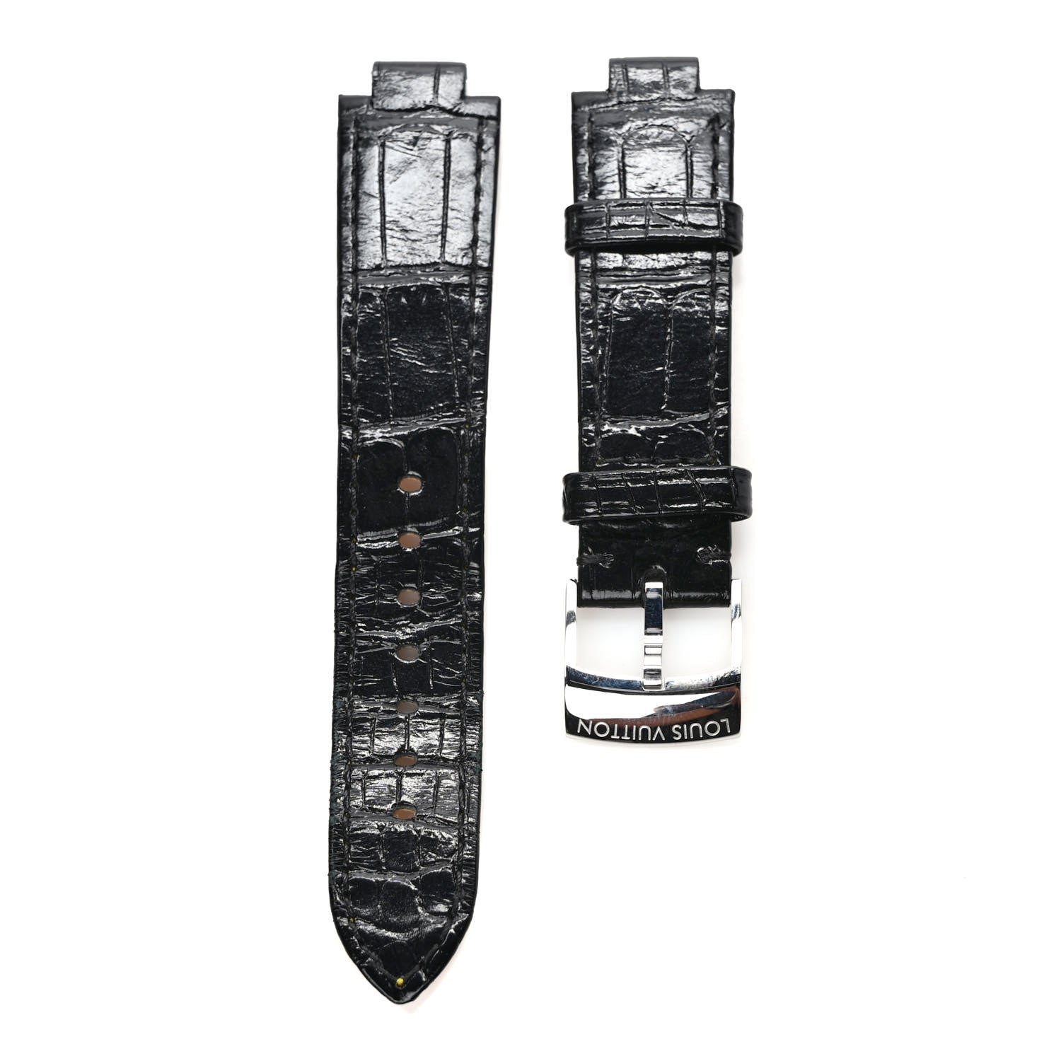 Louis Vuitton Alligator Tambour Watch Strap Black 1 of 4