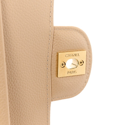 Chanel Caviar Quilted Medium Double Flap Beige 7 of 12