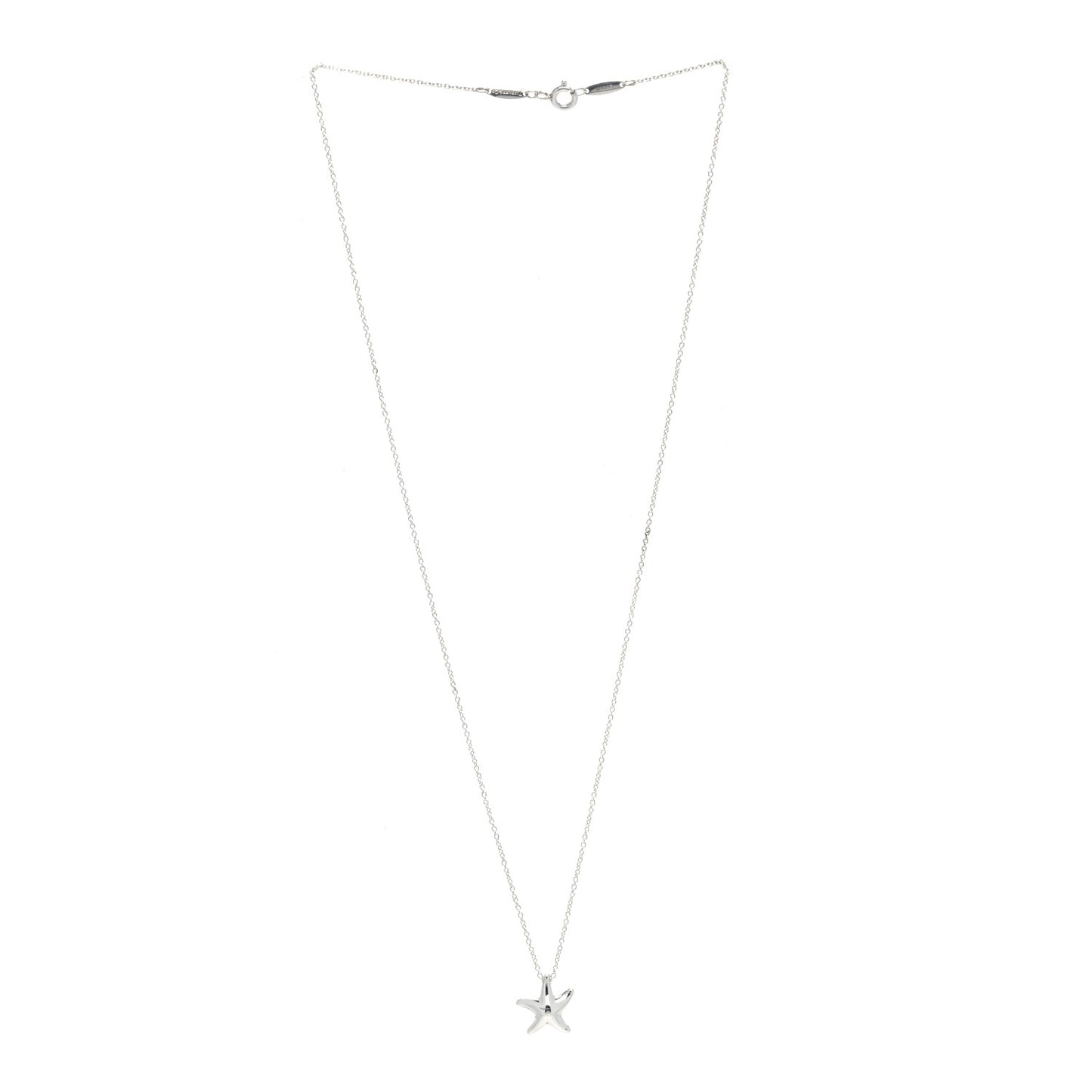 Sterling Silver 12mm Elsa Peretti Starfish Pendant Necklace