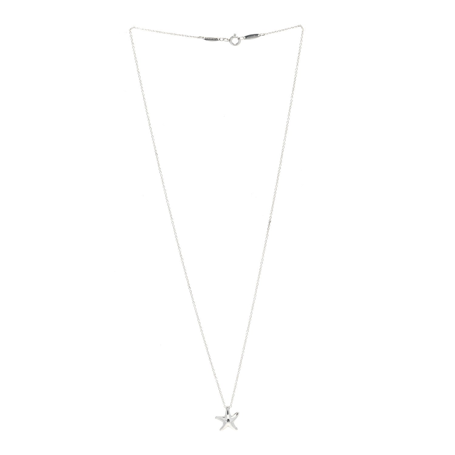 Tiffany Sterling Silver 12mm Elsa Peretti Starfish Pendant Necklace 3 of 6