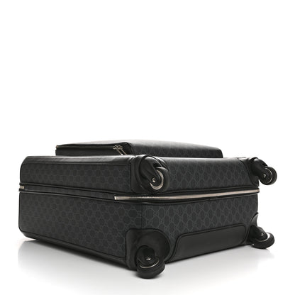 Gucci GG Supreme Monogram Four Wheel Suitcase Black Grey 3 of 11