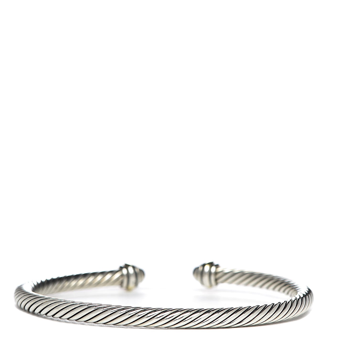 Sterling Silver 18K Yellow Gold 4mm Cable Classics Bracelet