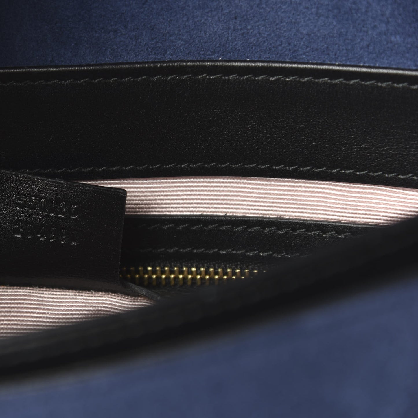 Suede Medium Arli Flap Shoulder Bag Blue Ink Black