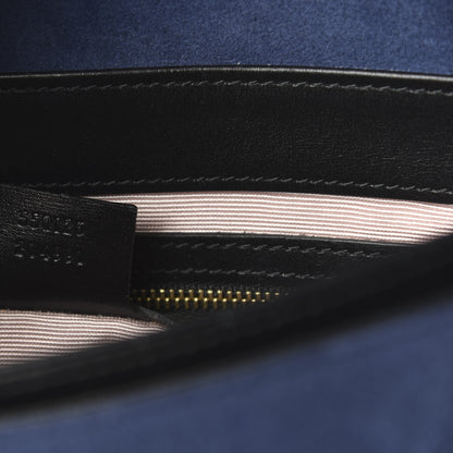 Gucci Suede Medium Arli Flap Shoulder Bag Blue Ink Black 9 of 10